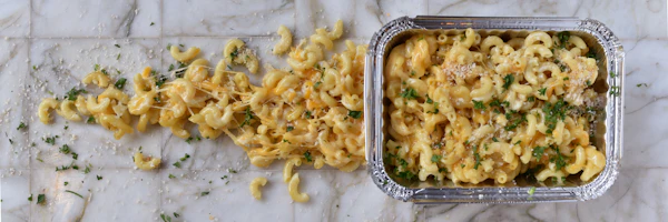 Photo of Half Tray of Baked Mac N Cheese