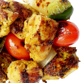 Photo of Tray of Chicken Kebab