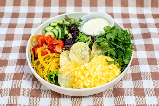 Photo of Creamy Egg Salad Mixed Greens Salad