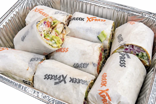 Photo of Half Tray of Chicken Souvlaki Wraps