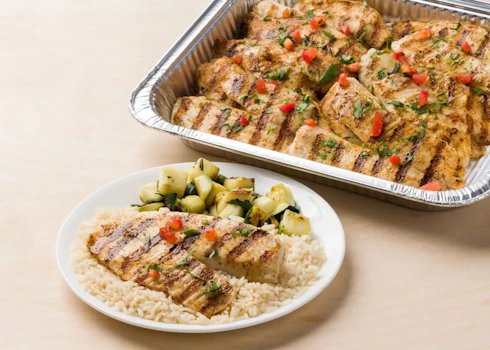 Photo of Tray of Grilled Tilapia Plates