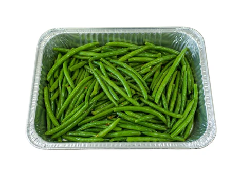 Photo of Tray of Blanched Whole Green Beans for 6 People