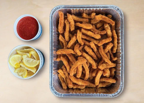 Photo of Tray of Breaded Calamari Starter