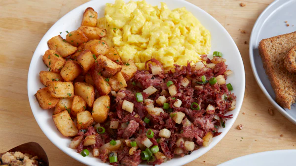 Photo of Corned Beef Brisket Hash & Eggs