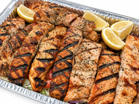 Photo of Half Tray of Charbroiled Salmon