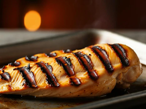 Photo of Tray of Fire-Grilled Chicken Breast