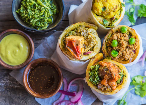 Photo of Karahi Paneer Naan Roll Meal