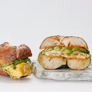 Photo of The Maven Sandwich on a Gluten-Free Bagel