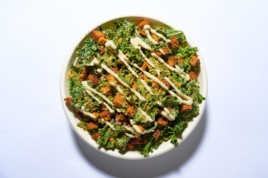 Photo of Vegan Kale Caesar Salad Bowl