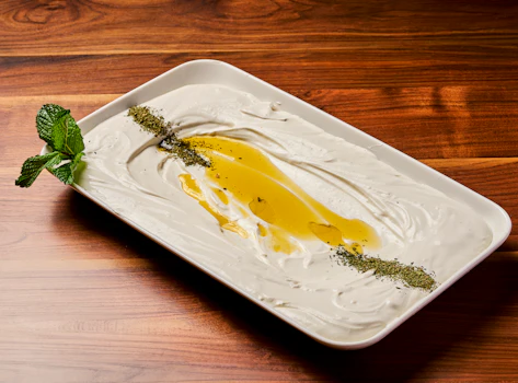 Photo of Half Tray of Labneh with 10 Pita Breads
