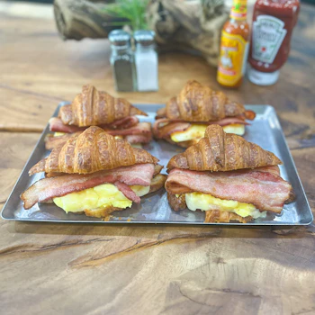 Photo of Croissant Sandwith with Bacon Tray