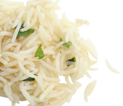 Photo of Tray of White Basmati Rice