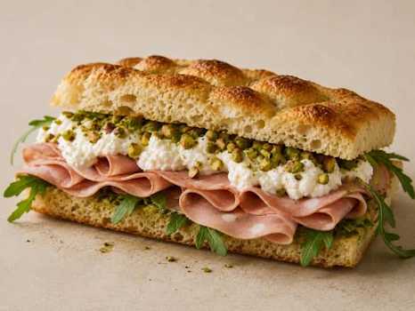 Photo of Half Tray of Mortadella Focaccia Sandwiches