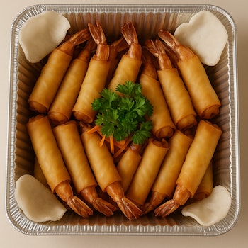 Photo of Tray of Shrimp Rolls