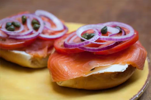Photo of Classic Smoked Salmon Bagel Breakfast Sandwich