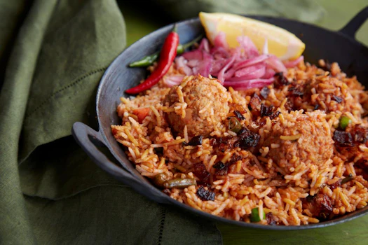 Photo of Tray of Chicken Kofta Biryani