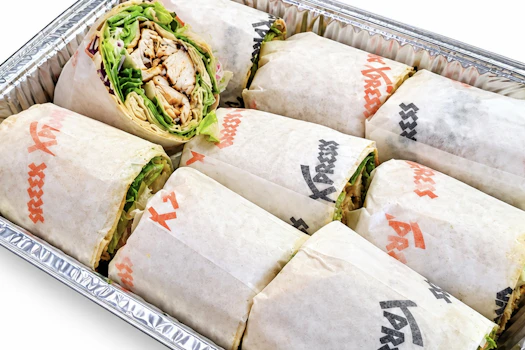 Photo of Half Tray of Grilled Chicken Caesar Wraps