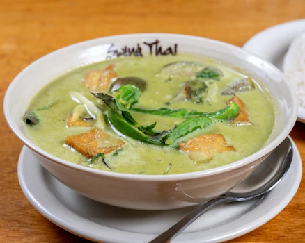 Photo of Tray of Green Curry with Coconut Milk