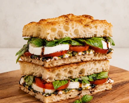 Photo of Half Tray of Caprese Focaccia Sandwiches