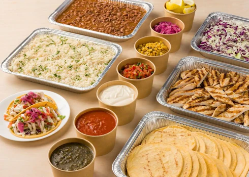 Photo of Tray of Grilled Chicken Tacos