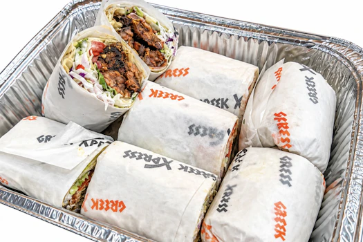 Photo of Half Tray of Greek Sausage Wraps