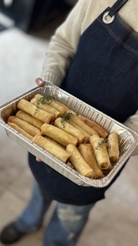 Photo of Tray of Veggie Spring Rolls