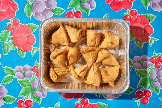 Photo of Tray of Veggie Samosas