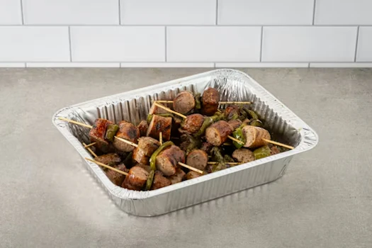 Photo of Tray of Italian Sausage & Pepper Skewers