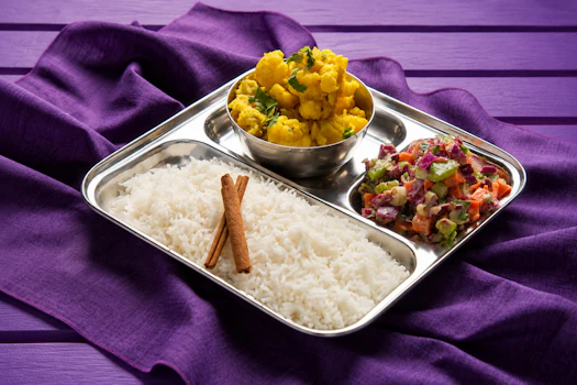 Photo of Rotating Small Batch Vegetable Special of the Day Rice Plate