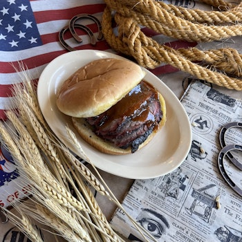 Photo of Sliced Beef Brisket Sandwich
