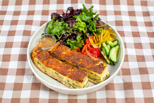 Photo of Sautéed Zucchini, Onion, Garlic & Feta Cheese Quiche