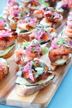 Photo of Dozen of Smoked Salmon Mini Toasts