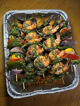 Photo of Cajun-Spiced Shrimp Skewer Platter