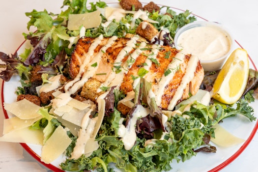 Photo of Grilled Salmon Caesar Salad Brown Bag Lunch