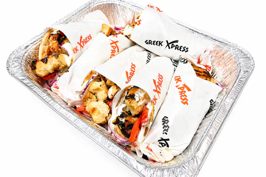 Photo of Half Tray of Chicken Souvlaki Pita Sandwiches