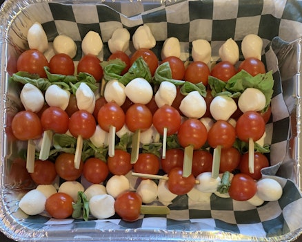 Photo of Half Tray of Fresh Mozzarella & Tomato Skewers