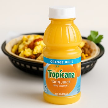 Photo of Dozen of Orange Juice Bottles