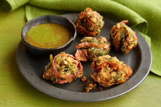 Photo of Tray of Spinach Pakoras