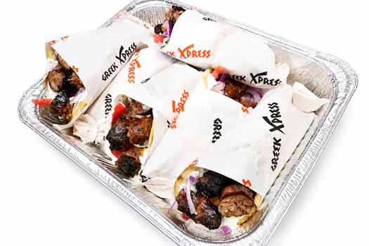 Photo of Half Tray of Greek Sausage Pita Sandwiches