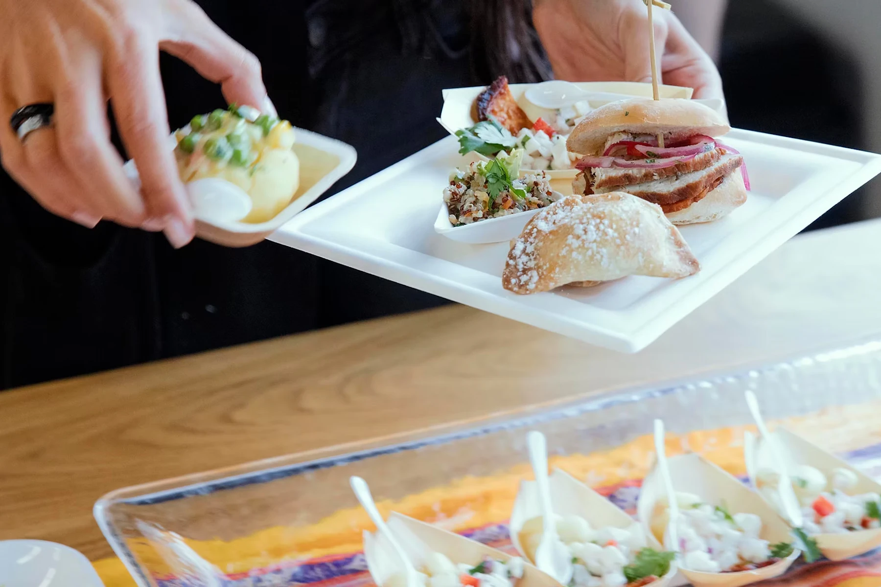 Peruvian Brothers Corporate Catering and Group Ordering located at 4592 Eisenhower Ave, Alexandria, VA 22304, USA. Peruvian Brothers's top menu items include Serving of Mixed Green Salad with Balsamic Vinaigrette, Mini Chicken Empanada, Mini Spinach & Cheese Empanada.