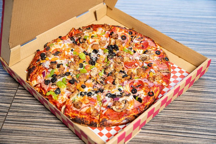 Bay Area Pizza Corporate Catering and Group Ordering located at 2898 Homestead Rd, Santa Clara, CA 95051, USA. Bay Area Pizza's top menu items include Alfredo Chicken Pasta, Veggie Pasta, Personal Sharks Pizza.