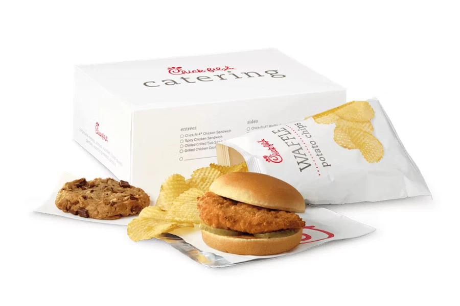 Chick-fil-A Edison Towne Square Corporate Catering and Group Ordering located at 999 US-1, Edison, NJ 08817, USA. Chick-fil-A Edison Towne Square's top menu items include 8 oz Container of Sauce, Large Chick-Fil-A Nuggets Tray, Large Garden Salad Tray.
