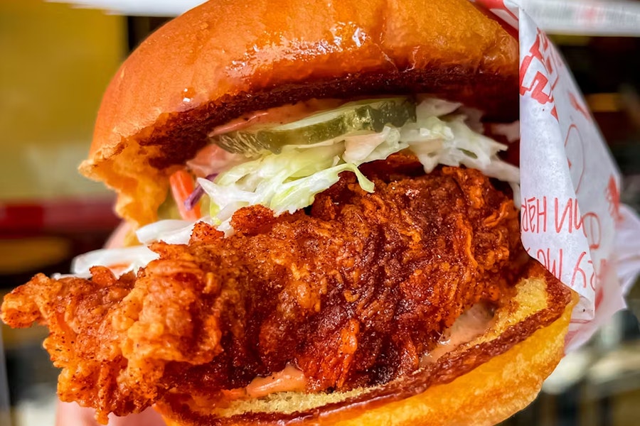 The Red Chickz Corporate Catering and Group Ordering located at 10100 Venice Blvd., Culver City, CA 90232, USA. The Red Chickz's top menu items include The Original Sandwich, Honey Butter Sandwich, Cauliflower Sandwich.