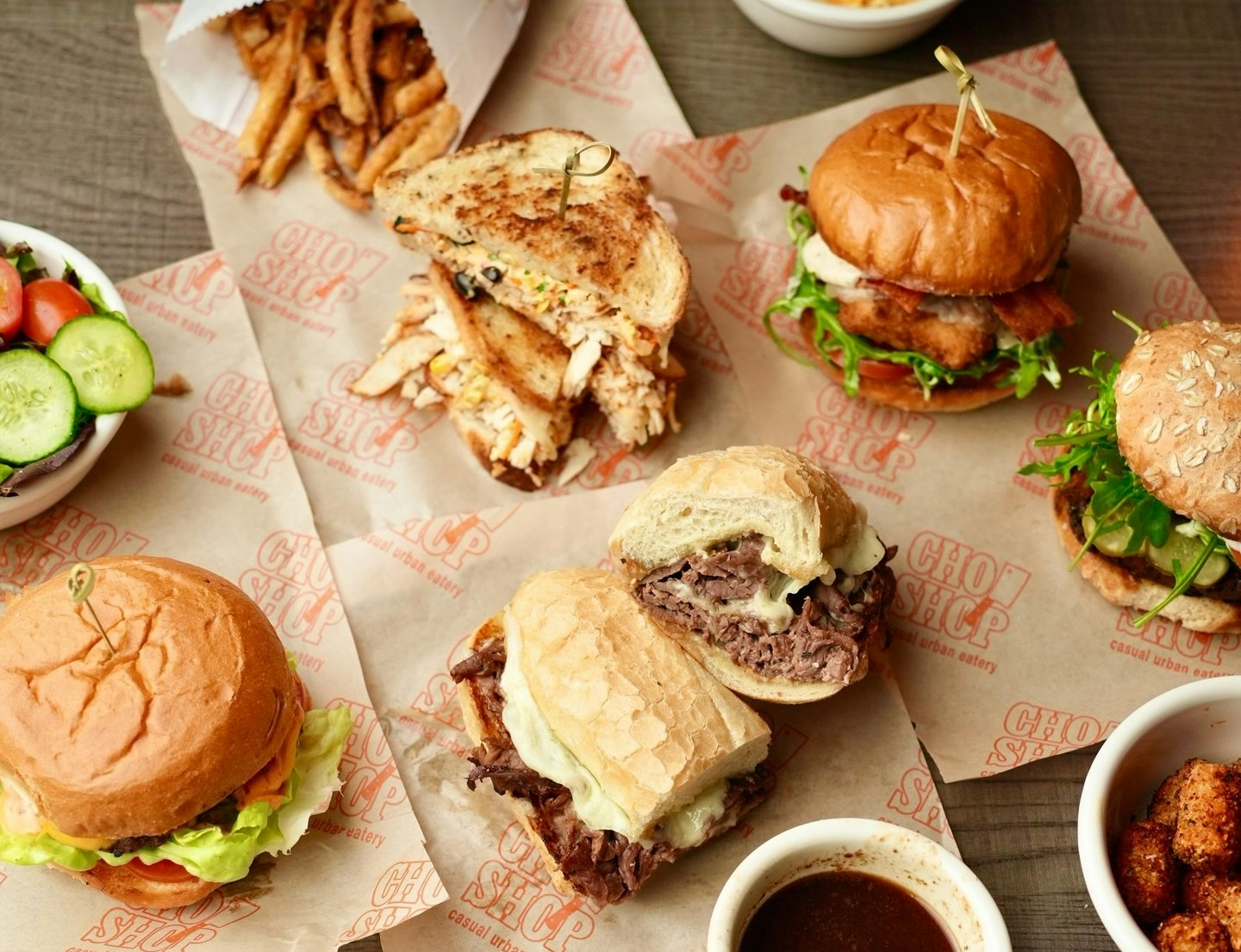 Chop Shop Casual Urban Eatery Corporate Catering and Group Ordering located in Denver. Chop Shop Casual Urban Eatery's top menu items include Southwestern Chop Salad, Asian Chop Salad, Bacon Ranch Crispy Chicken Sandwich Boxed Lunch.