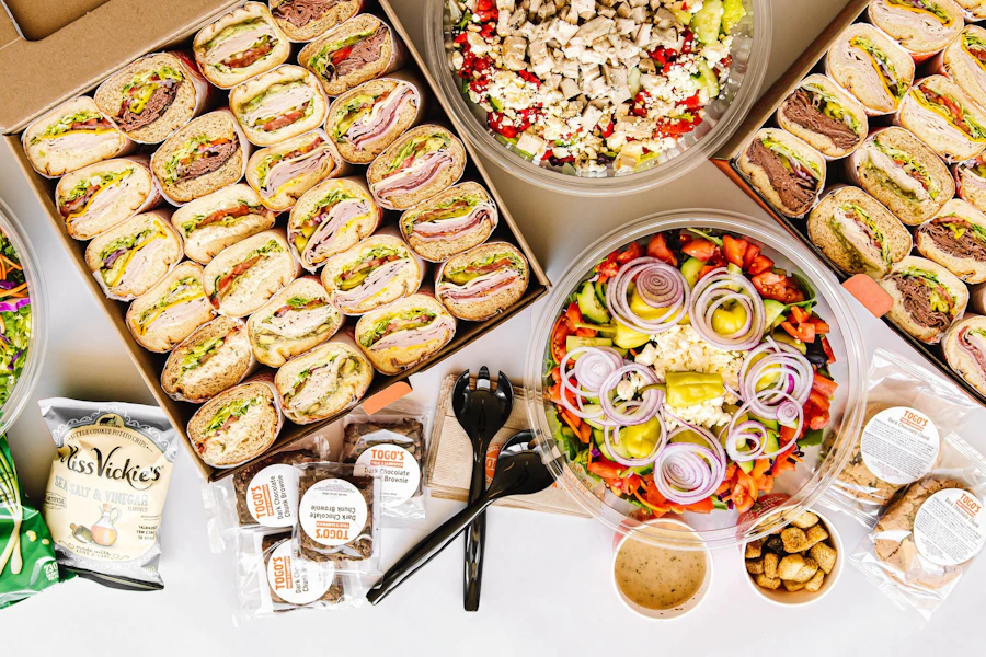 Togo's Corporate Catering and Group Ordering located at 1111 Wilshire Blvd, Los Angeles, CA 90017, USA. Togo's's top menu items include Regular The Italian Sandwich Boxed Lunch, Regular Roast Beef, Turkey & Cheddar Sandwich Boxed Lunch, Mediterranean Chicken Wrap Boxed Lunch.