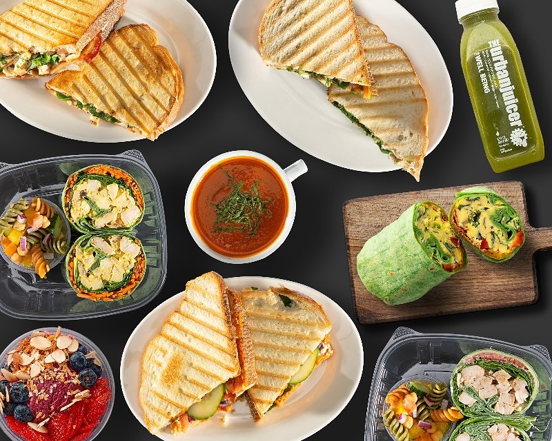 The Urban Juicer Corporate Catering and Group Ordering located at 2206 8th Ave S #2c, Nashville, TN 37204, USA. The Urban Juicer's top menu items include Chipotle Chicken Panini, Chicken Club Panini, Chicken Club Wrap.