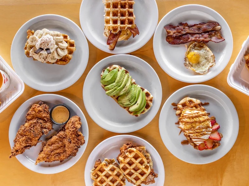 Waffle Love Corporate Catering and Group Ordering located in Provo, Salt Lake City, Ogden. Waffle Love's top menu items include Breakfast Sammy, Chicken Avocado Tartine, Chicken and Waffles.