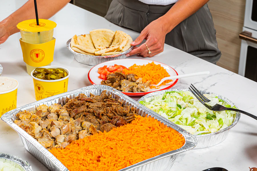 The Halal Guys Seattle Corporate Catering and Group Ordering located at 333 8th Ave N #107, Seattle, WA 98109, USA. The Halal Guys Seattle's top menu items include Sandwich, Family Meal Deal, Regular Chicken Platter.