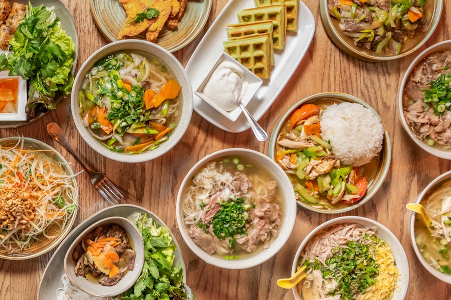 Turtle Tower Corporate Catering and Group Ordering located at 220 California St, San Francisco, CA 94111, USA. Turtle Tower's top menu items include Bánh Mì Gà Nướng, Bánh Mì Tofu, Regular Phở Tái.