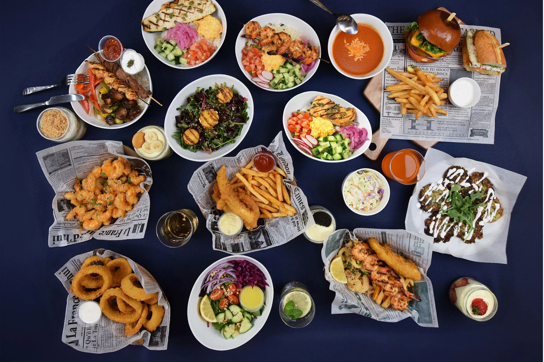 Le Marine Fish & Grill Corporate Catering and Group Ordering located at 5959 Shellmound St ste 13, Emeryville, CA 94608, USA. Le Marine Fish & Grill's top menu items include Grilled Salmon Bowl, Fried Goat Cheese Beet Salad Bowl, Grilled Chicken Skewer Bowl.